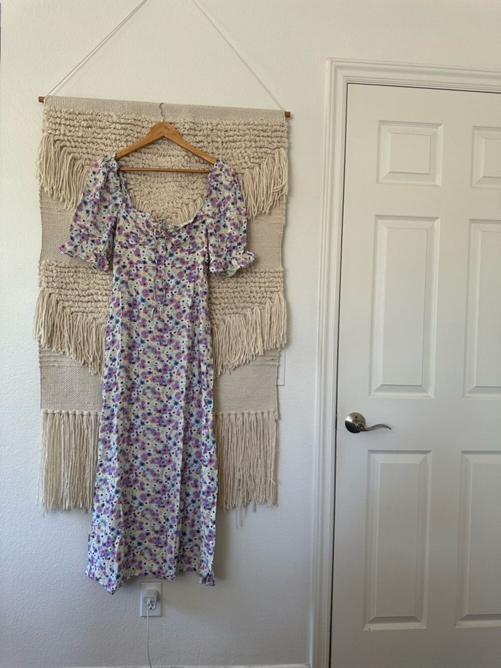 Rixo Montenegro Ruffle Crepe Midi Dress NWT